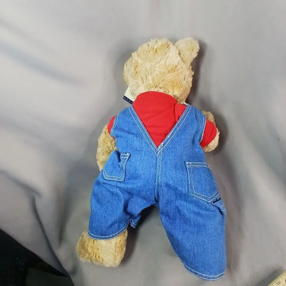 Herrington Plush Bear Beige Mercedes-Benz with Overalls and Shirt With Tags VTG
